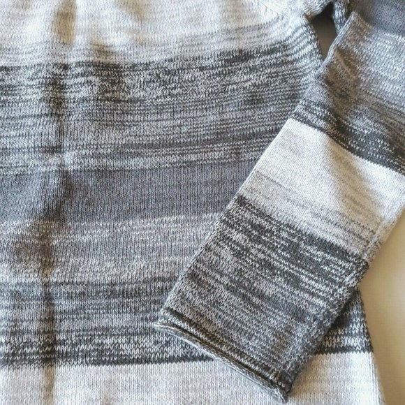 SWEATER EDDIE BAUER Women Size XS Grey Striped Warm Soft Great Condition - Picture 8 of 10